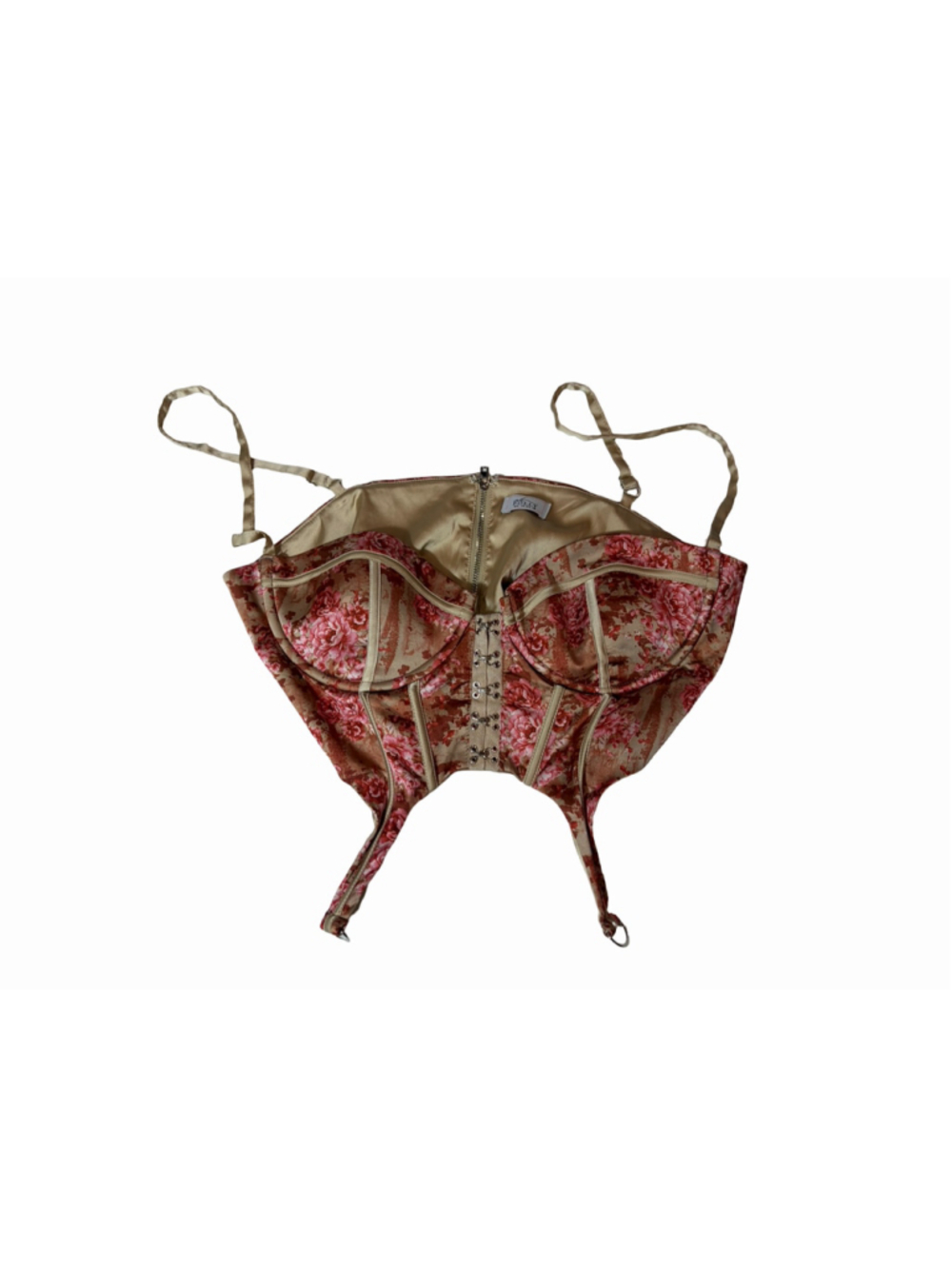 Oh Polly Hooked On A Feeling Floral Corset Bustier Top Pink US 10